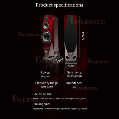 Balenald Home Theater Diamond No. 8 Super Fever-Grade HiFi High-Fidelity High-End Speaker Audio Floor Box