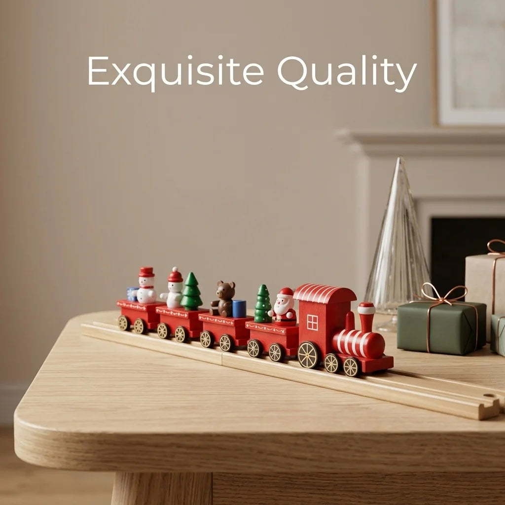 Christmas Mini Train Three Styles Ornament Xmas Tabletop Decoration Figurine Home Holiday Gift for Home Party Decor Kids Present
