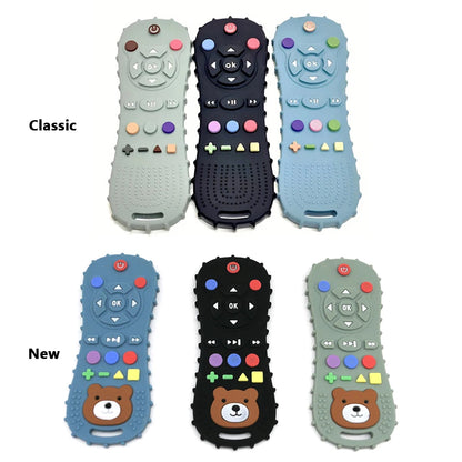 Novelty Silicone Simulation TV Remote Control Shape Soothing Toy Baby F