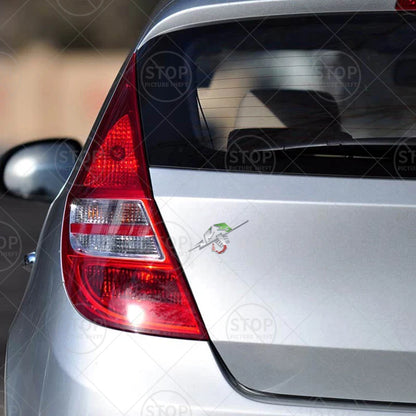 Car Sticker Lightning Scorpion Logo 3D Decal Grille Body Side Badge Rear Trunk Emblem For 500 595 Abarth Punto 695 124 Spider