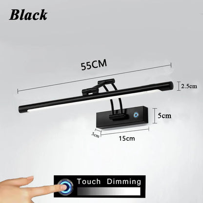 QUASHION Bathroom Mirror Wall Lamp LED Metal Foldable Cabinet Sconce Lighting Fixture Nordic Simple Modern Dressing Table Lustre
