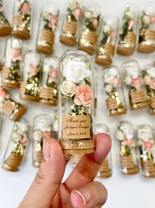 10 pcs Wedding favors for guests, Wedding favors, Glass dome, Cloche dome, Custom favors, Beauty and the Beast Baby Shower