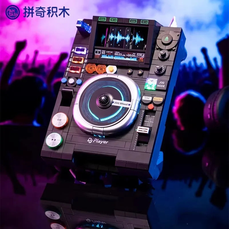 Pantasy DJ Turntables Series Building Block Kawaii Assembly Toys Collectible Models Desktop Ornaments Holiday Gifts
