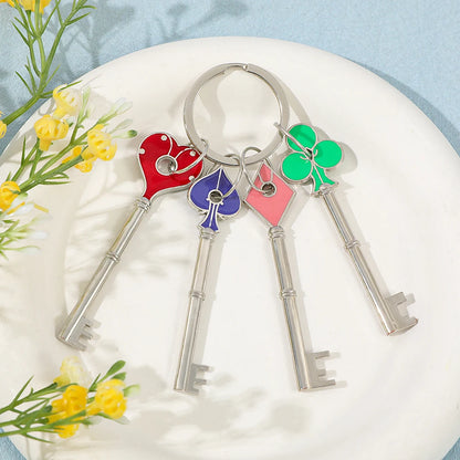 Resident Evil 2 Remake RPD Key Square Plum Heart Keychains Keyring for Men Key Holder Collectible Gift Fan Gear