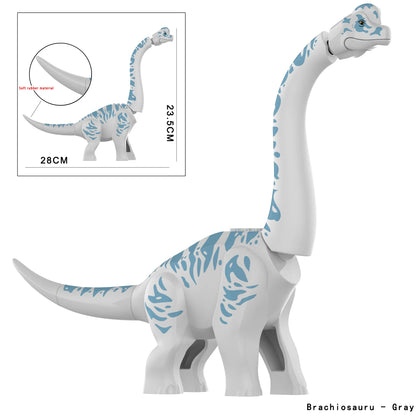 Jurassic Dinosaurs Spinosaurus Large Brick Toy Joints Open Mouth 7 Color Designs, Collectible Decor DIY Puzzle Assembly Gift