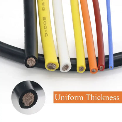 1/5/10m Flexible Silicone Wire 2 Pin or Black Red 30 28 26 24 22 20 18 16 14 12 10 8AWG Automotive Led Lamp Soft Electric Cables