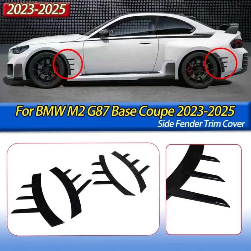 For BMW M2 G87 Base Coupe 2023-2025 Side Spats Canards Car Front&Rear Bumper Side Fender Trim Cover Body Kit Tuning Auto Parts