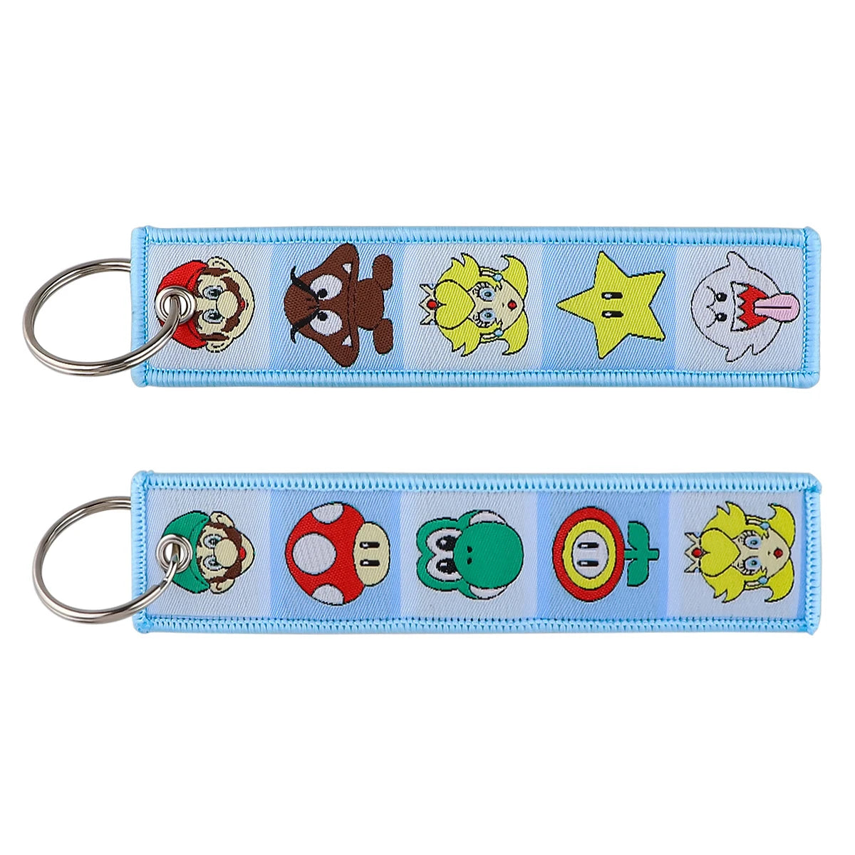 Cool Anime Game Keychain Embroidery Game Key Tag Cute Cartoon Key Fobs Key Rings Backpack Wallet Key Cosplay Accessory Gifts