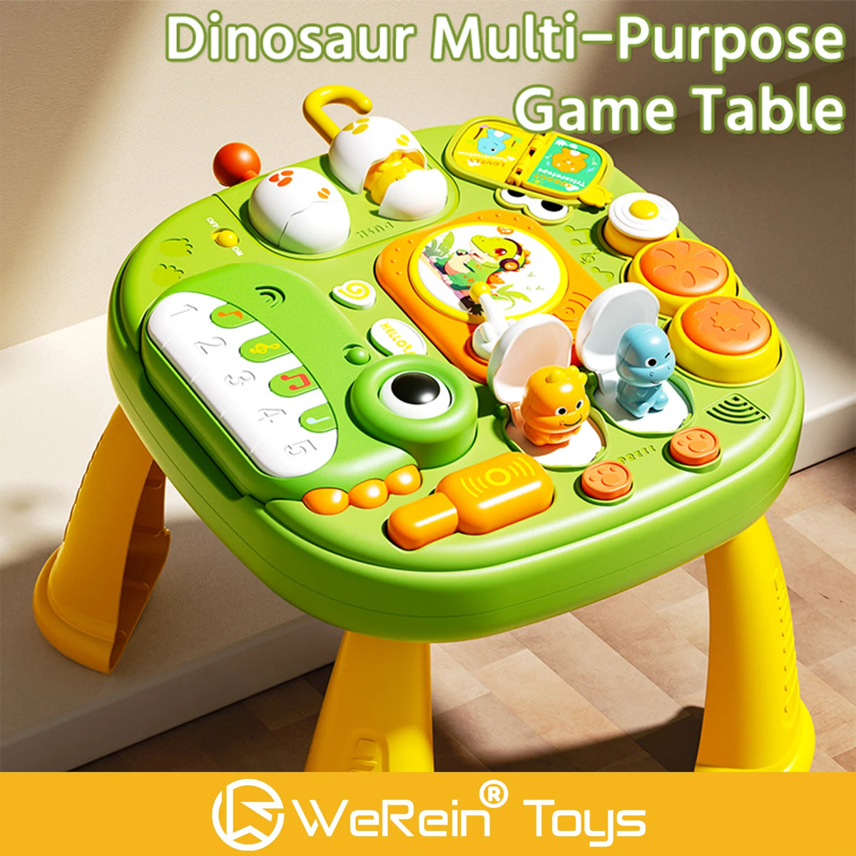 Dinosaur Busy Board Table Montessori Toys Early Educational Sensory Toys Fine Motor Skills Sound and light piano toys Baby Toys