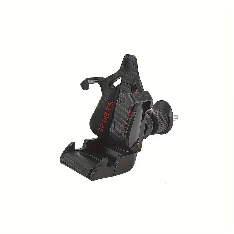 Black Racing Seat Design Car Phone Holder with Suction Cup for Smartphones Vehicle Mount Holder