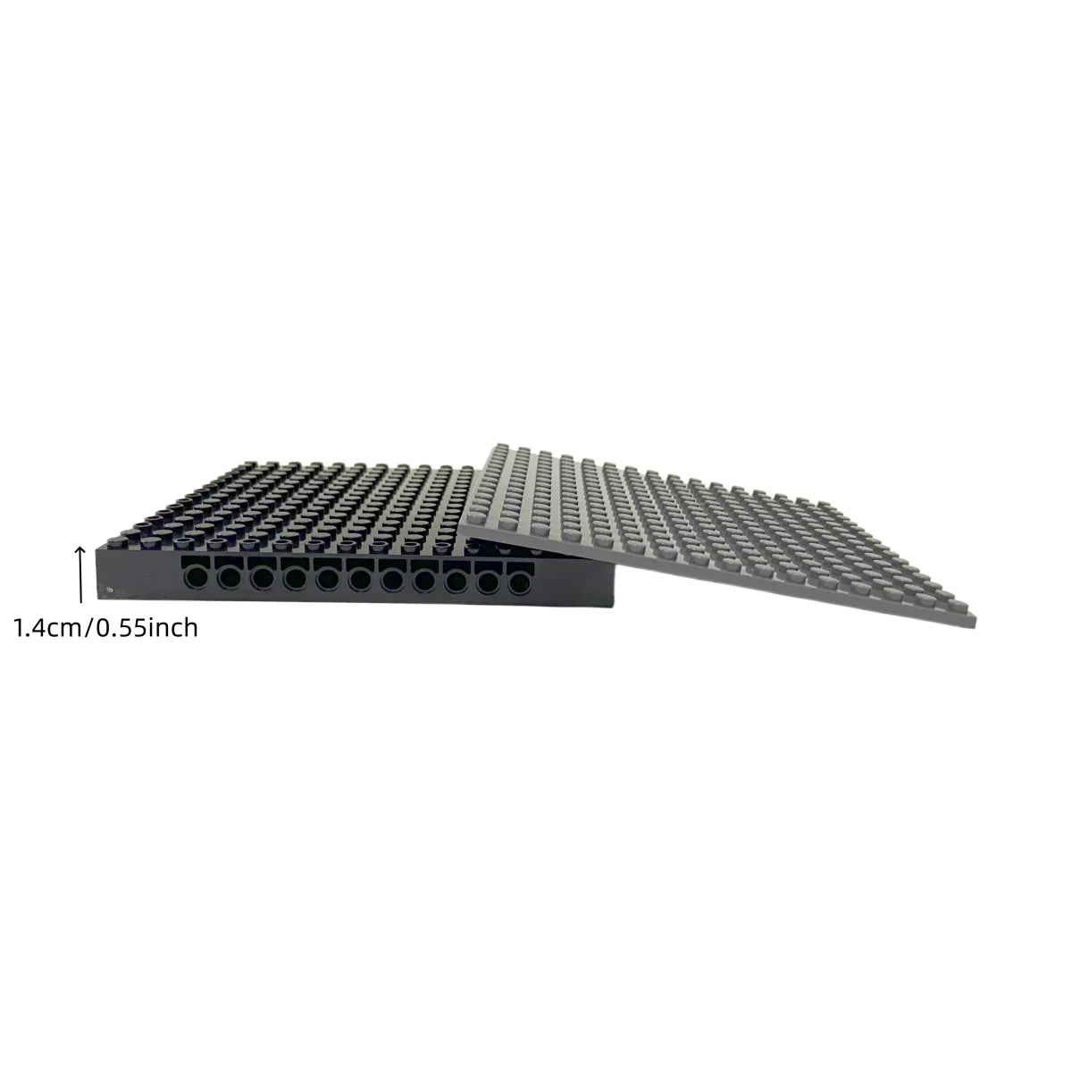 IDEAMOC 3pcs Baseboards and 8pcs Black Pillars Building Blocks DIY Toys 12.6*12.6cm Baseplate Black Pillars Asst