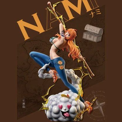 One Piece Anime Figures Nami Figure Zeus Action Figurine Sexy PVC Gk Statue Collectible Model Decoration Ornament Toy Gift