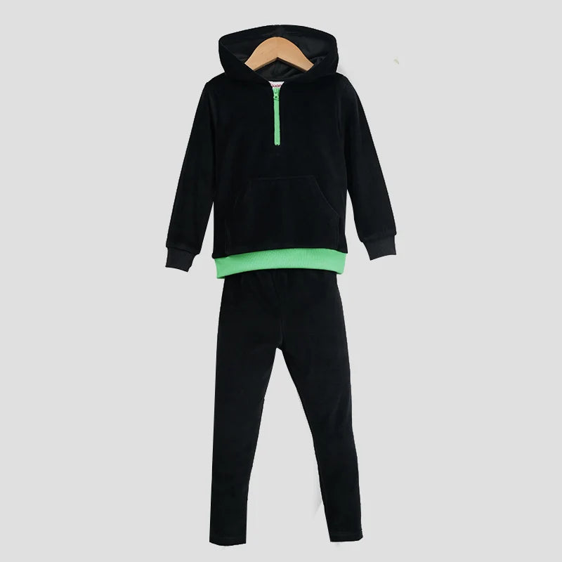 Winter Set Clothes for Teenagers Girl Boy Children's Set Girls Dress Skirts for Modest Girls Black Velour Autumn Winter Clothing