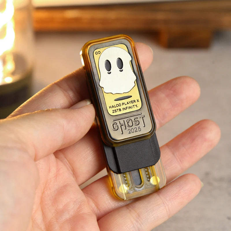 Mechanical Pei Little Ghost EDC Ultra Long Paragraph Hand Feel Dense Fingertip Push Card Decompression Toy Fidget Toy Gift