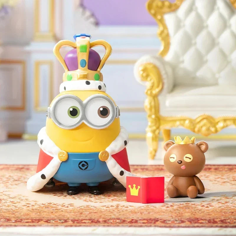 POP MART Minions Bedtime Stories by Bob and Tim Series Blind Box Toys Anime Action Figure Surprise Genuine Original Mystery Box