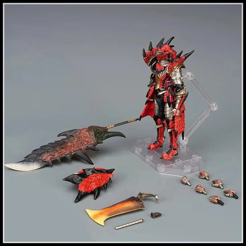22cm Monster Hunter World Kirin Anime Figure Capcom Builder Creator's Model Glavenus/Dinovaldo/Velkhana Action Figure Doll Toys