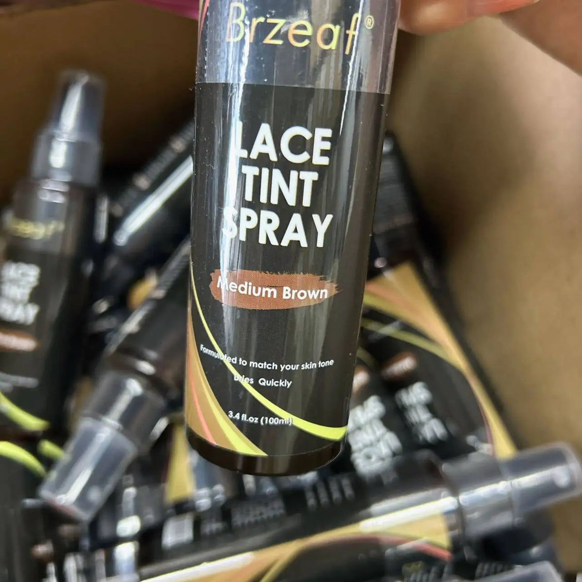 1Bottle 3.4FLoz Lace Tint Spary For Lace Wigs 100ml Light / Medium / Dark Melting Lace Dye Skin Tone Tint Foam For Wigs Toupees