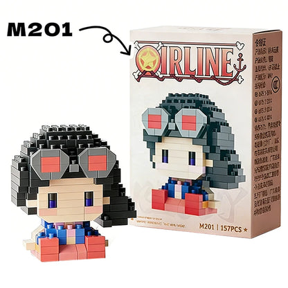 Anime Building Block Chopper Buggy  Assembly Micro Building Block Zoro Robin Character Model Mini Bricks Figure Toys For Gift