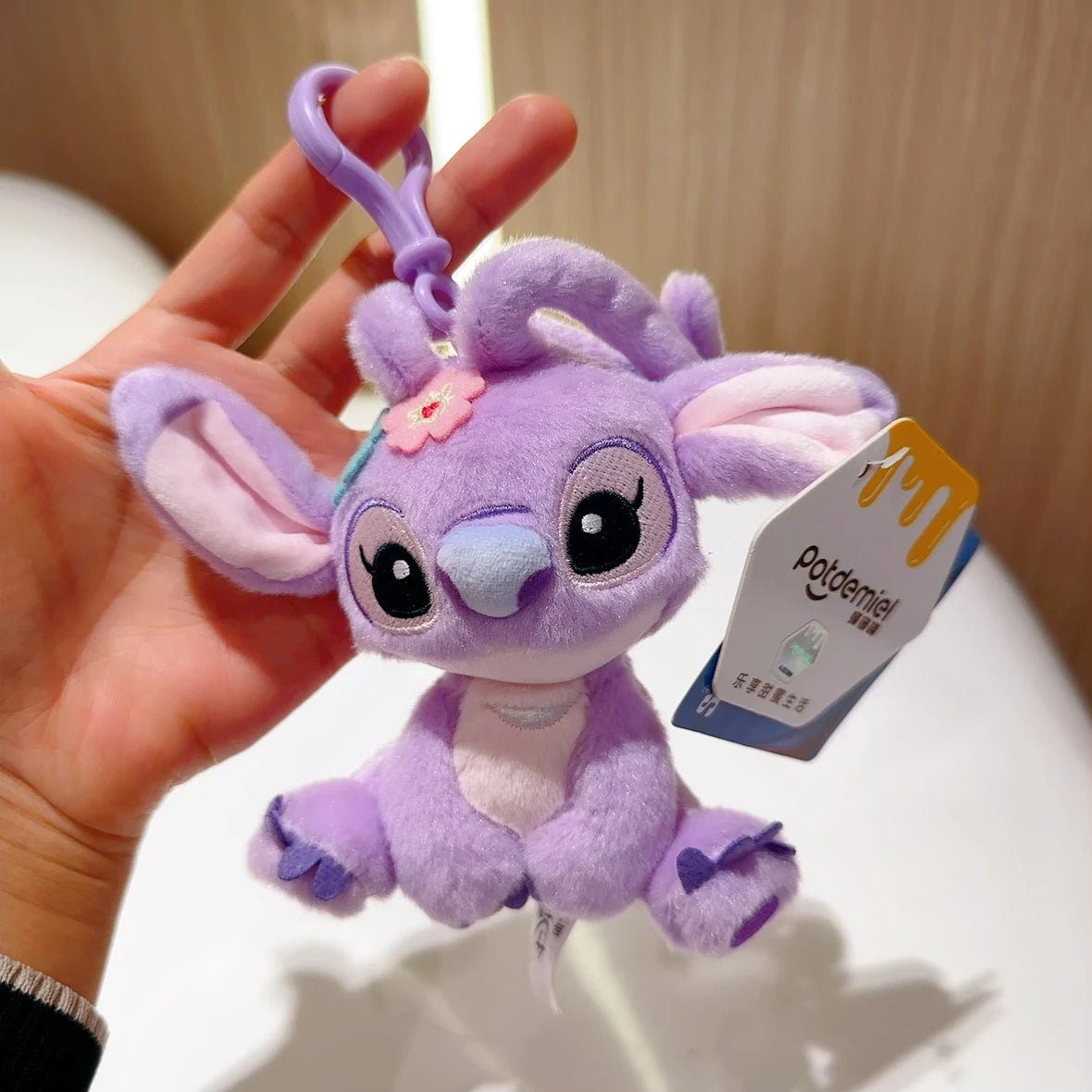 Genuine Disney Kawaii Winnie the Pooh Plush Doll Stitch Lotso Toy Story Cartoon Stuffed Anime Keychain Pendant Toys Kids Gift