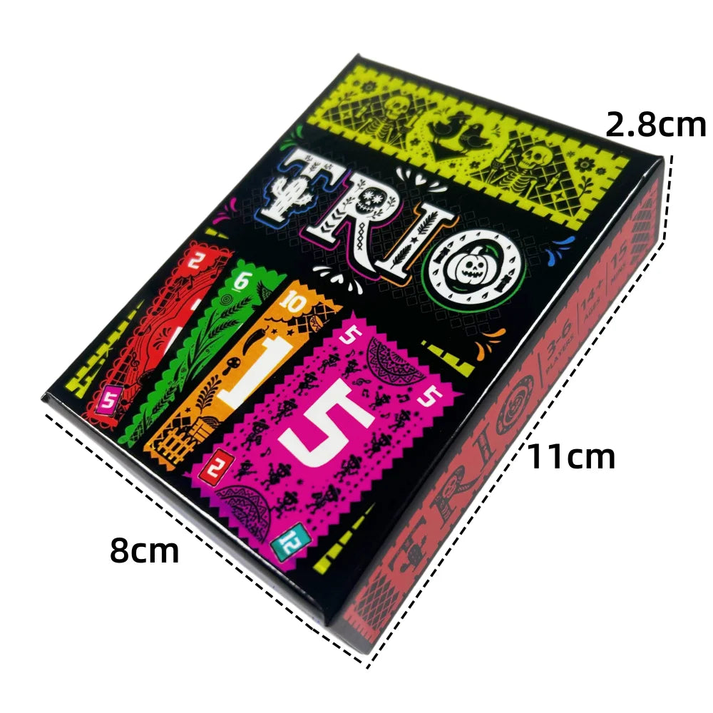 TRIO Card Game Strategic Board Game Deck Fun For Family &Friend Parties 3-6 Players Game Entertainment For Christmas Gift