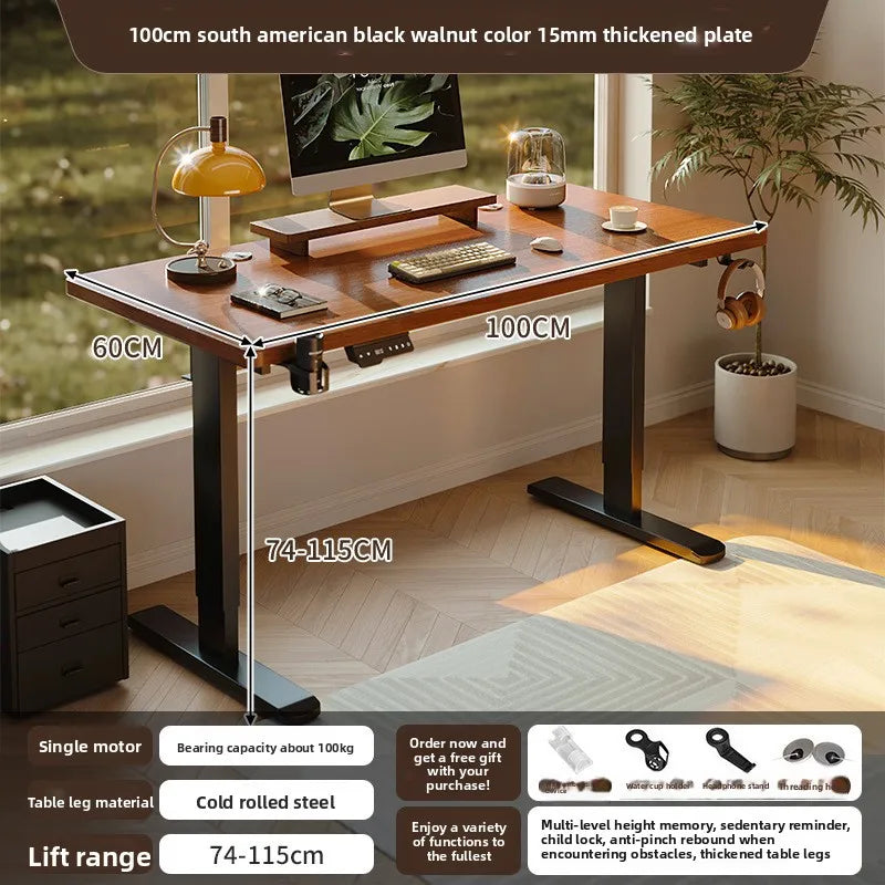 Electric Height-Adjustable Standing Desk Computer Desk for Gaming and Office Use Home Study Desk E-sports Table Workbench Tables