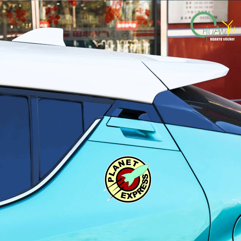 PVC Decal for Planet Express Car Sticker Waterproof on Bumper Rear Window Laptop Refrigerator
