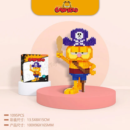 Out of print BALODY Garfield Mini Blocks SpongeBob Smurfs Figures Collection Building Toy DIY Bricks for Kids Present Toy Gift