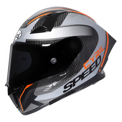 Unisex Lightweight Carbon Fiber Kevlar Full Face Motorcycle Street Bike Helmets Racing Helmet DOT ECE Approved CYRIL Casque Moto