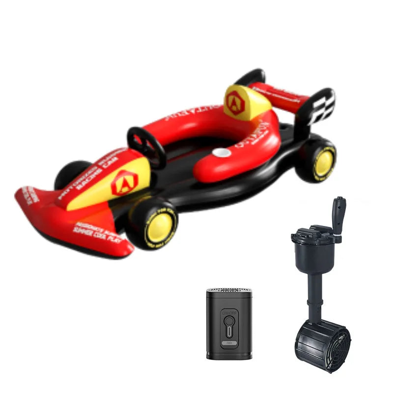 Inflatable Electric Floating Raft Racing Model Built-in Propeller Swimming Pool Water Entertainment Backrest Lounge Chair