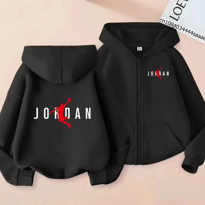 Children's Zipper Style Hoodie Sweatshirt Fashion Idol Star Charming Coat Boys Girls 3-12Yrs Casual Sports Cardigan Gift
