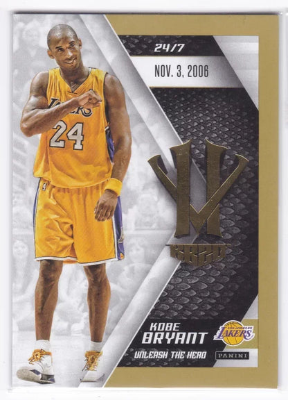 Panini 2015-16 Kobe Bryant HeroVillain NBA Basketball Trading Cards Complete Set with Rare Parallels for Hardcore Collectors