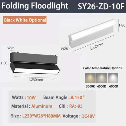 6MM Ultra Slim Magnetic Track Light Surface Mounted Ceiling Rail DC48V Modern LED Lamp Black White Magnet Rail Lamp Spotlight