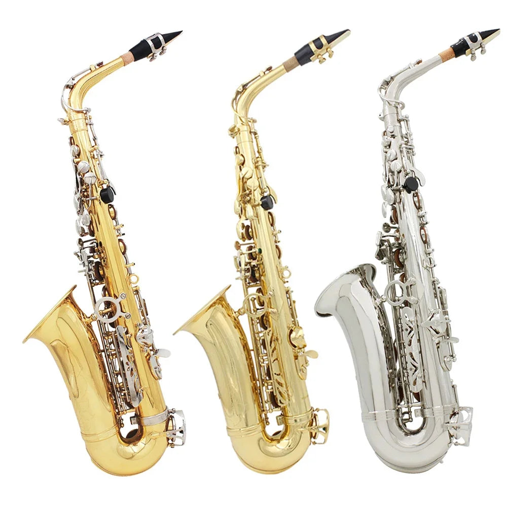 SLADE Eb E Flat Alto Saxophone Brass Sax Saxofone Woodwind Music Instrument With Case Reeds Mouthpiece Gloves Accessories