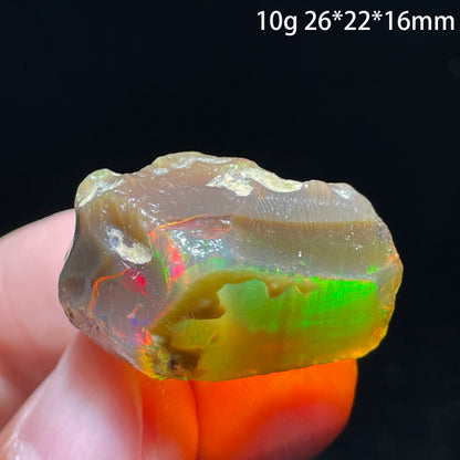 Natural Rare Colorful Ethiopia Opal (Need In Water) Gem Mineral Healing Quartz Crystals Gemstone Shooting Under Lighting