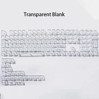 Crystal Transparent Cherry Profile Keycaps For Mechanical Gaming Keyboard ISO Enter PC Key Caps Side Carving Backlit RGB Keycap