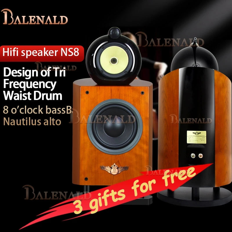 Fever high-fidelity 8-inch bass Nautilus audio three-way bookshelf passive hifi speaker