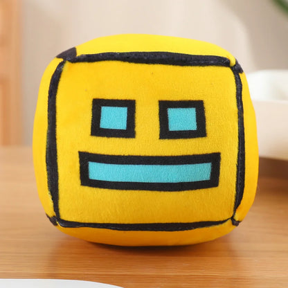 12cm Geometry Dash Plush Toys Cute Soft Stuffed Anime Game GD Dolls For Kid Birthday Christmas Gift Keepsake Decor