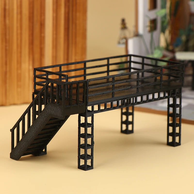 1/64 Scale Diorama Steel Frame Display Stand Model Two-Tier Platform Scene Model Car Garage Model Scene Display Accessories