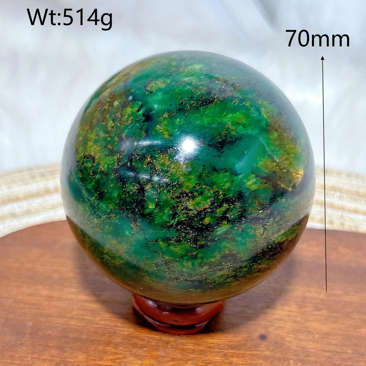 Healing Natural Crystal Emerald Sphere High Quality Polished Ball Gemstones Mineral Home Decorations Ornament Room Decor Gift