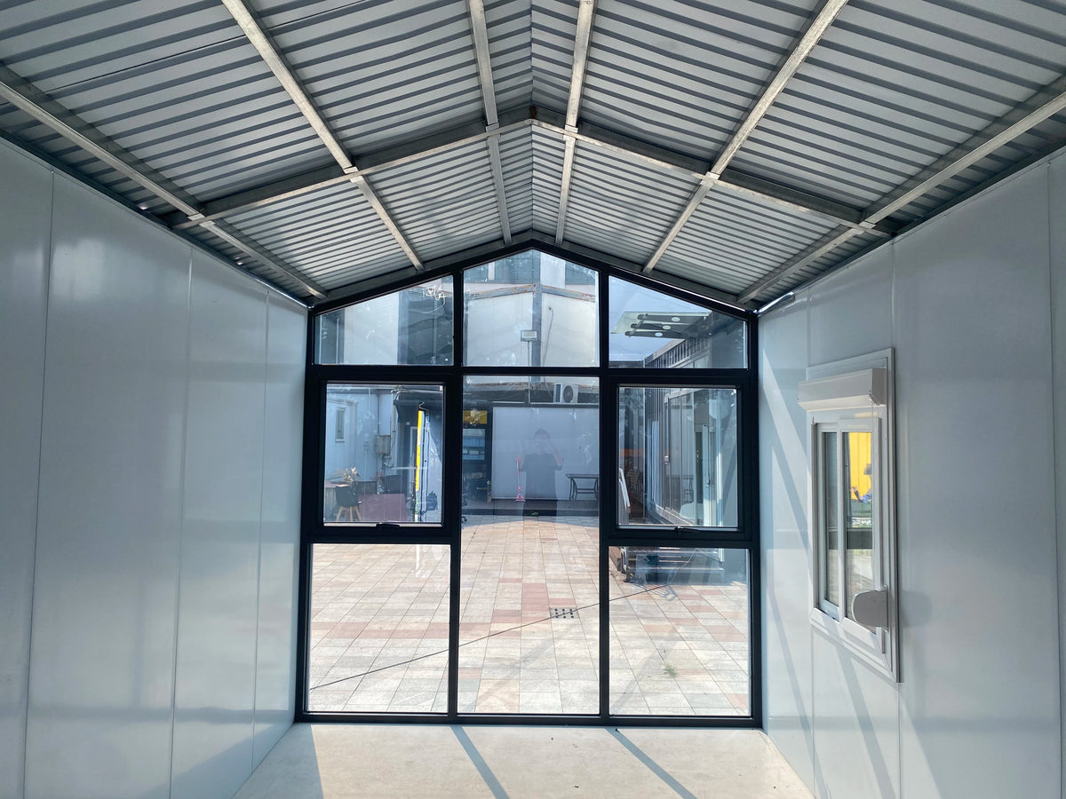 Assembly Sunny Anthracite Grey House A Shape Prefabricated Container House Vacation Type Outdoor Assembly House Easy Handy Room