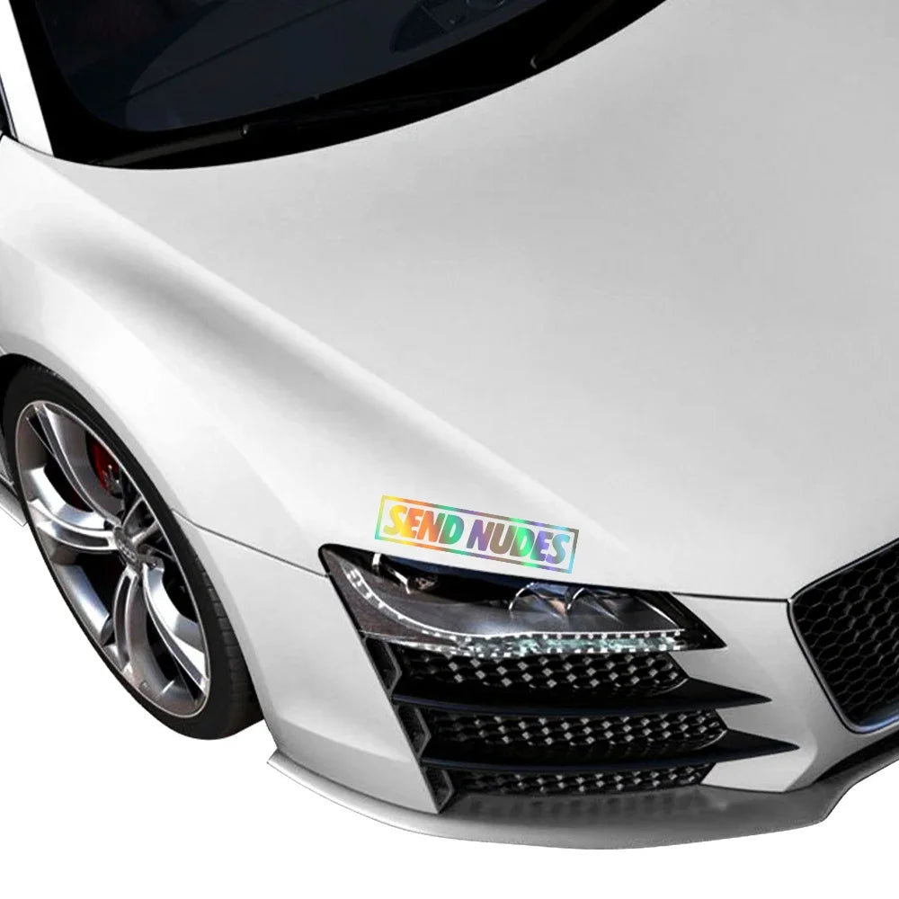 Car Sticker SEND NUDES Text Sticker Self-adhesive Auto Body Window Vinyl Decal Personalized Car Decoration Sticker Accessories