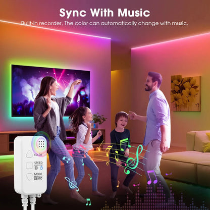 Smart TUYA WS2811 RGB IC Dreamcolor COB LED Strip Light Segment LED Control Music Mode Voice Control Support Alexa Google Home