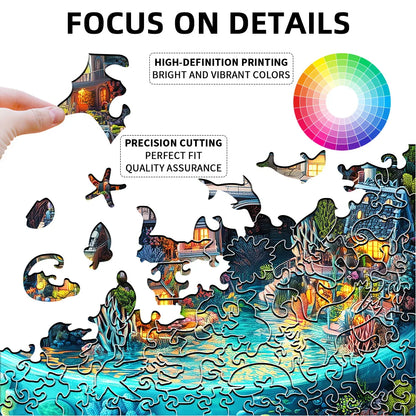 Wooden Fantasy Puzzle: Ideal Gift, Challenging Family Game & Home Decor Craft