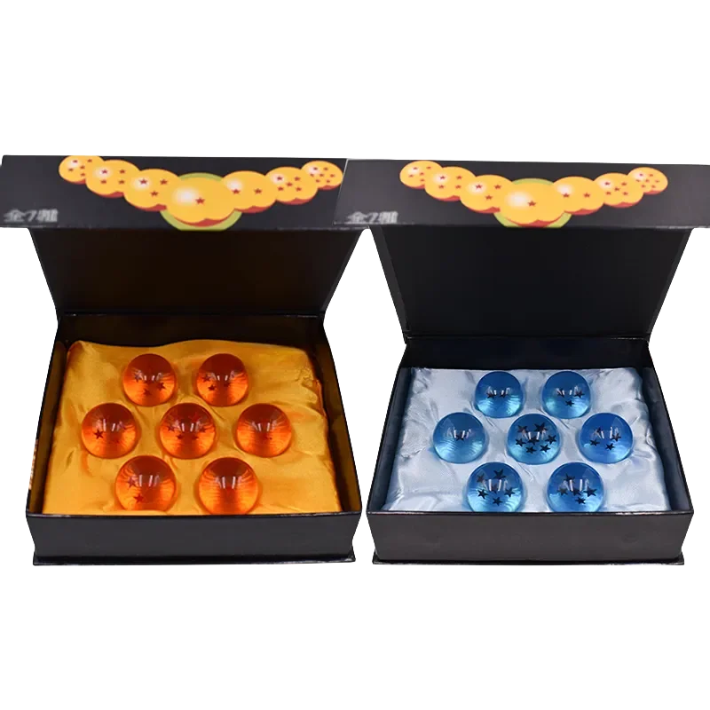 4.3CM Anime DBZ 7 Stars Balls 3.5CM Figures Toys New In Box Shenron Dragon Crystal Balls PVC Collection Complete Set Retail