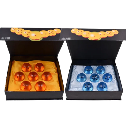 4.3CM Anime DBZ 7 Stars Balls 3.5CM Figures Toys New In Box Shenron Dragon Crystal Balls PVC Collection Complete Set Retail
