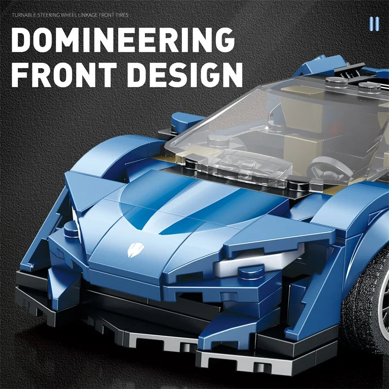 298PCS City Racing Car Building Blocks 1:24 Car Model Assembly Bricks Toys Desktop Decoration Display Puzzle Toys Holiday Gifts