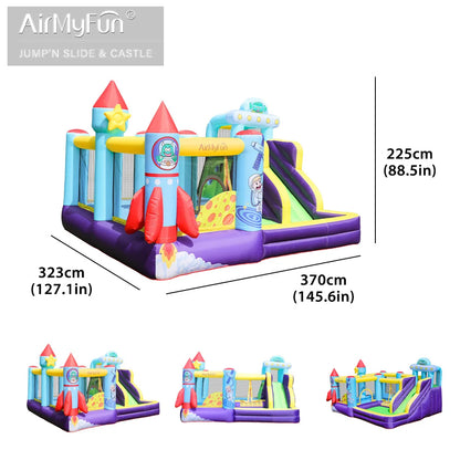 AMF Inflatable Bounce House for Kids, Home Inflatable Slide and Trampoline Combo, Indoor Party Toy Bouncy Castle for kids