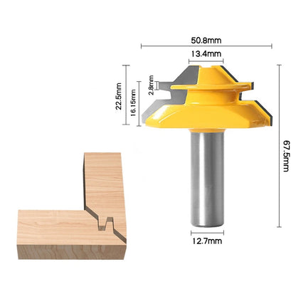 Carpentry tools paneling cutter, high-end 45-degree mortise and tenon milling cutter, profile cutter, right-angle cutter ...