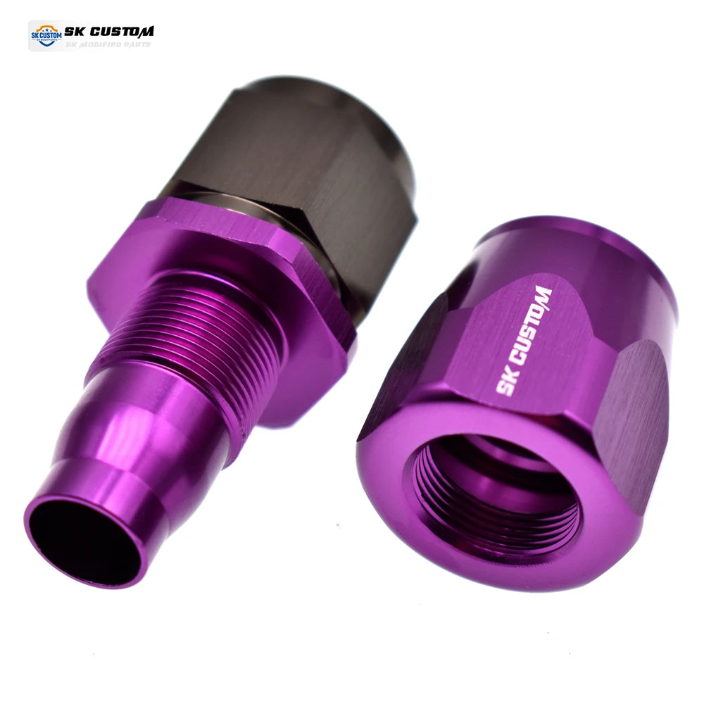 Universal Oil Pipe Female Forged Hose End Fitting Wire Braided Oil Tube Adapter Oil Radiator Fitting Aluminum Alloy AN6 AN8 AN10