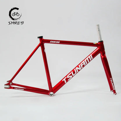 Tsunami SNM100 Aluminium Bicycle 49/52/55/58cm Fixed Bicycle 700C Racing Bike Single Speed Fixie Bicicleta With Carbon Wheelset